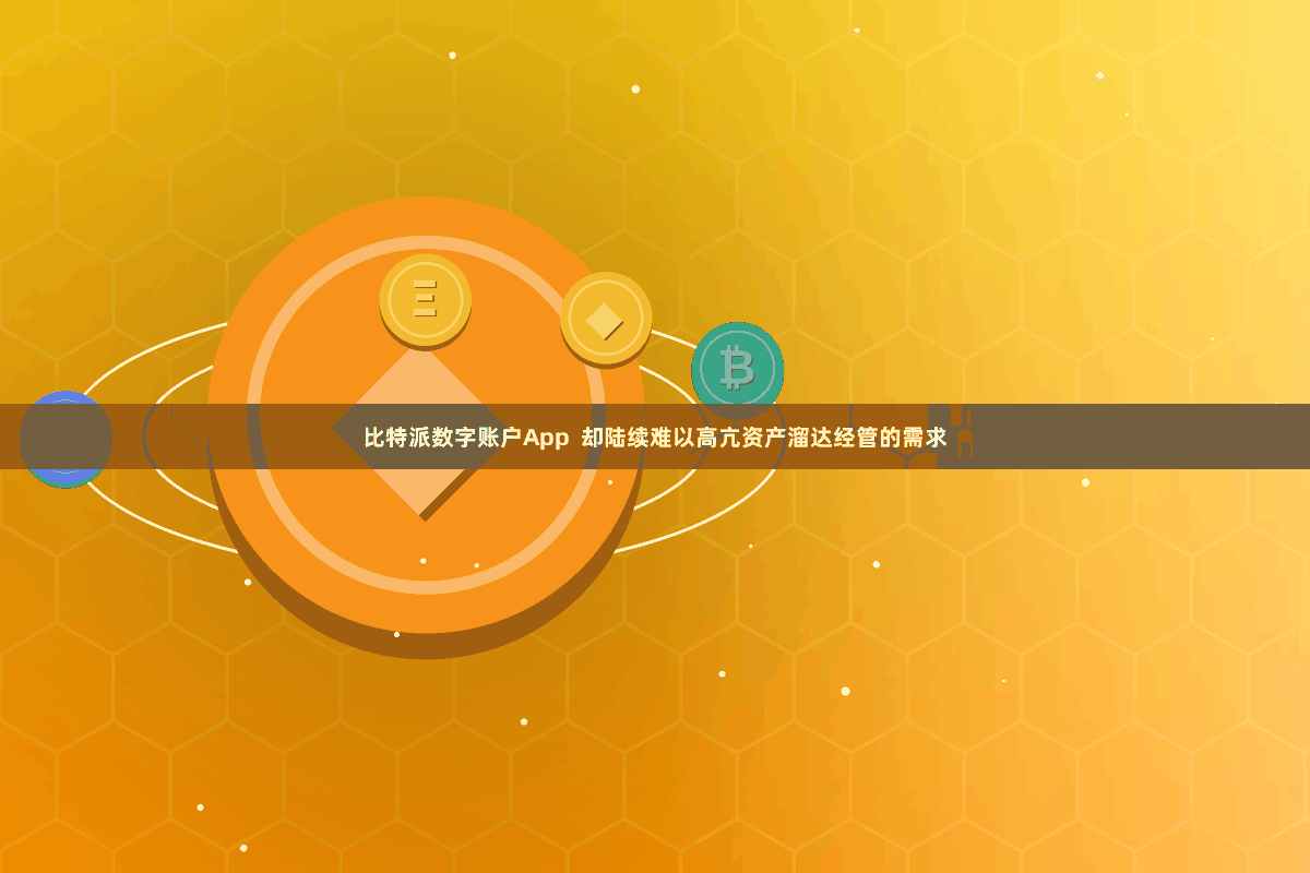 比特派数字账户App 却陆续难以高亢资产溜达经管的需求